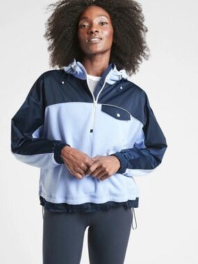 Athleta Zion Microfleece 1/2 Zip Hoodie Jacket Small